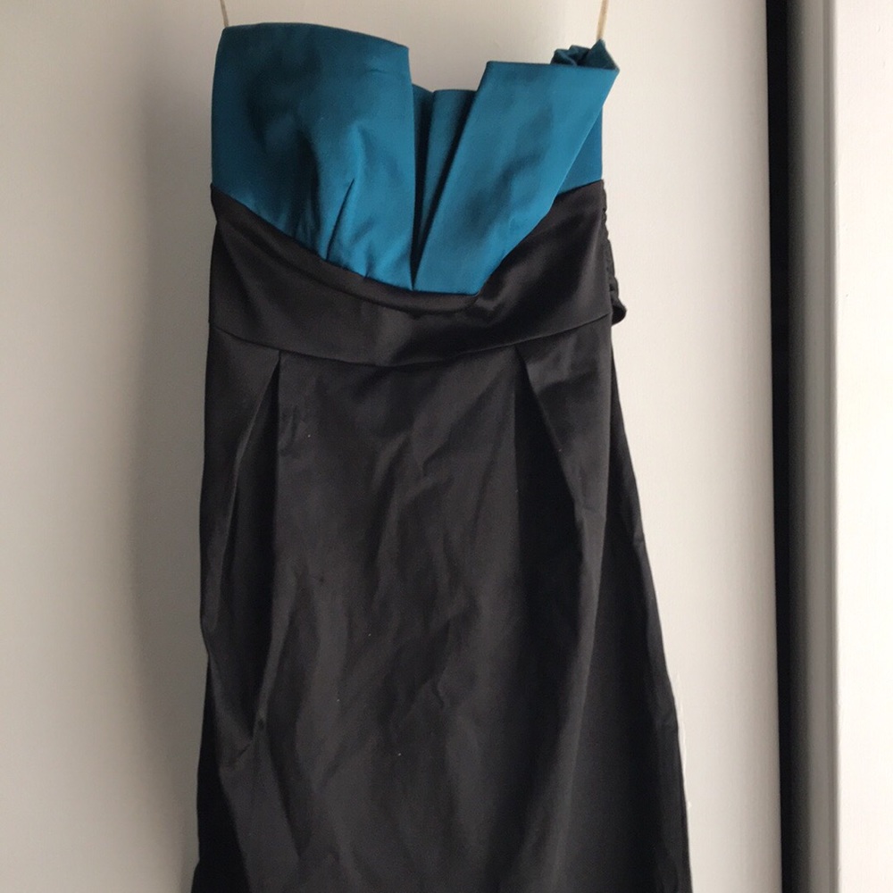 Blue and black dress